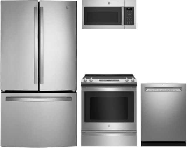 GE® 4 Piece Stainless Steel Kitchen Package-0