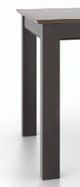 Canadel Customizable Cognac Washed 30" Rectangular Table with Ebony Washed Legs-3