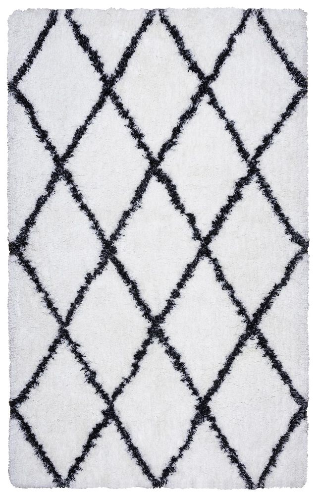 Rizzy Home Connex White/Black 7'6" x 9'6" Rug-0