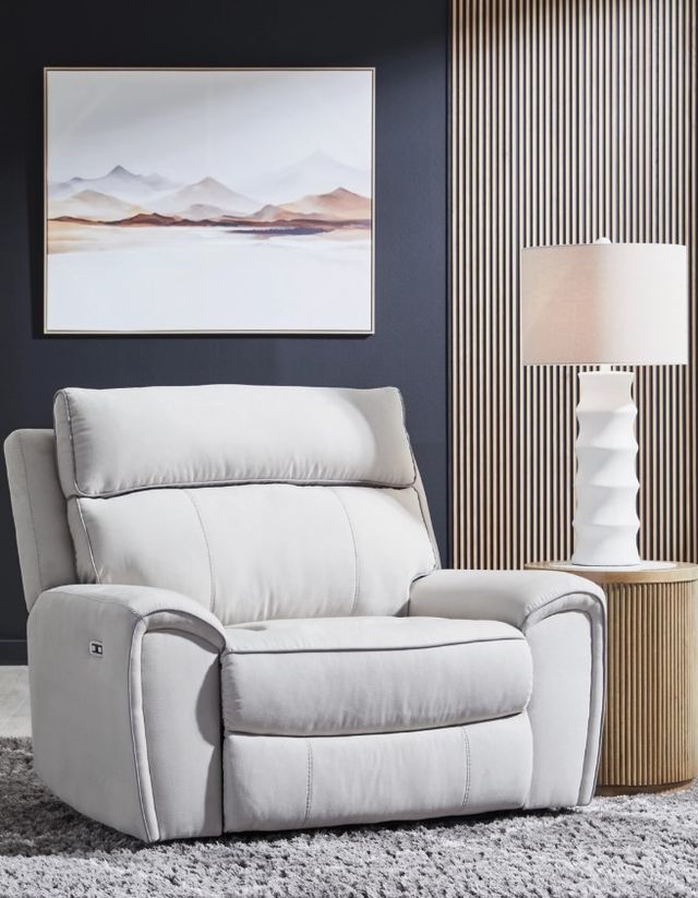 Signature Design by Ashley® Grafton Pike Ash/Pearl Power Recliner with Adjustable Headrest-3