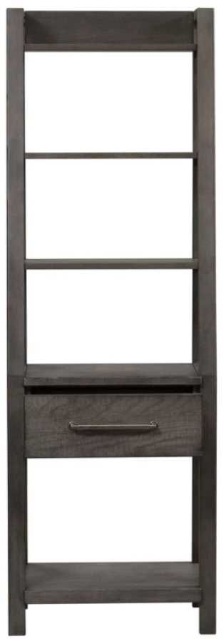 Liberty Furniture Modern Farmhouse Dusty Charcoal Leaning Bookcase-2