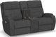 Flexsteel® Strait Steel Power Reclining Loveseat with Console and Power Headrests-1