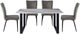 Mazin Furniture Leander White Sintered Stone Top Dining Table with Black Metal Legs-4