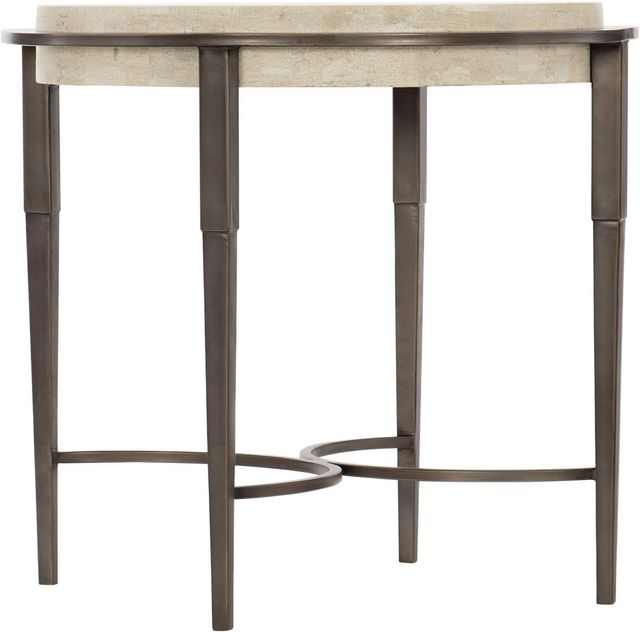 Bernhardt Barclay Antique Pewter Side Table-1