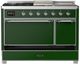Ilve® Majestic III 48" Emerald Green Pro Style Dual Fuel Liquid Propane Range with French Top and Chrome Trim-2
