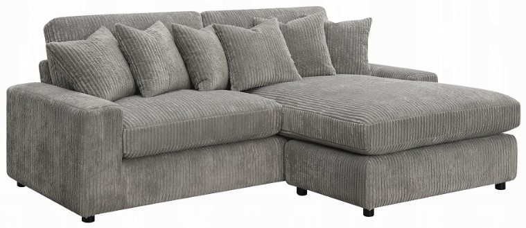ACME Furniture Tavia 2-Piece Gray Reversible L-Shape Sectional