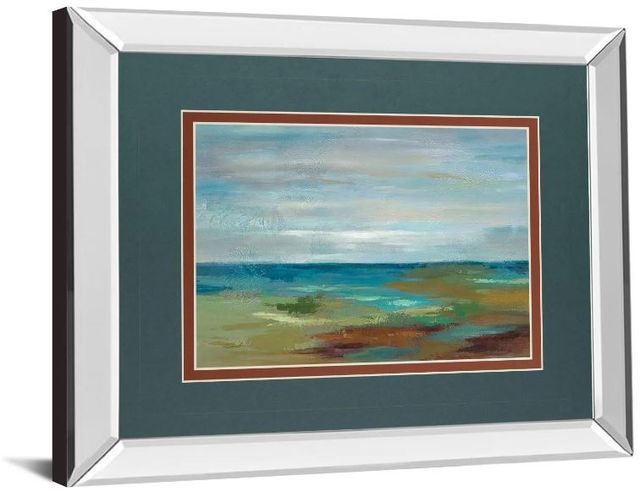 Classy Art Wispy Clouds by Silvia Vassileva Mirror Framed Wall Art-1