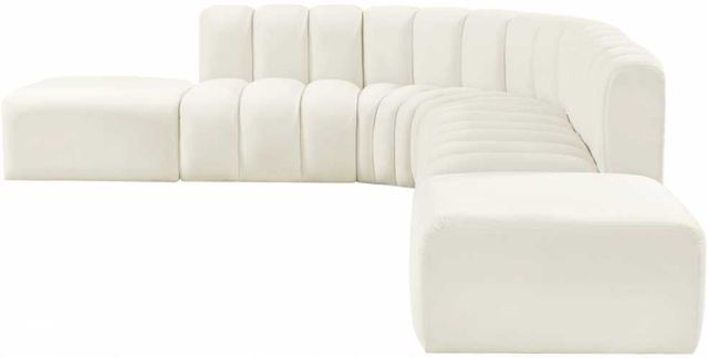 Meridian Furniture Arc 7-Piece Cream Upholstered Modular Sectional-1