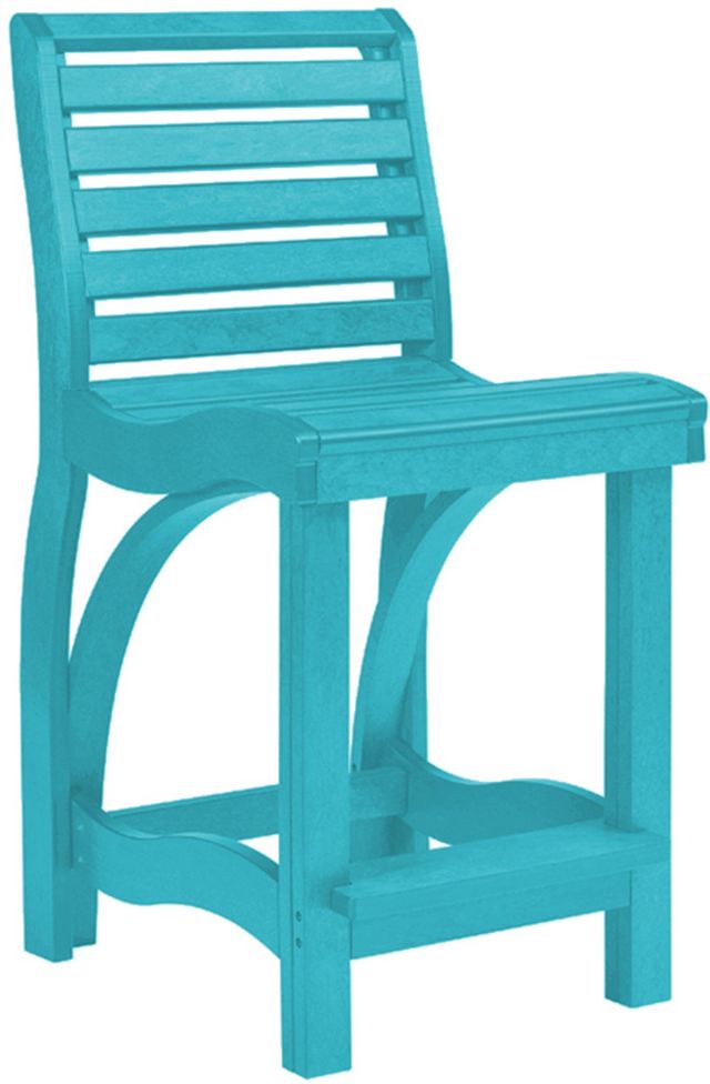 C R Plastics St. Tropez Turquoise Counter Stool-0