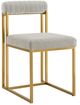 Armen Living Anastasia 2-Piece Gold/Taupe Upholstered Dining Side Chair Set-1