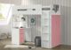 ACME Furniture Nerice Pink/White Youth Twin Loft Bed with Desk and Wardrobe-1