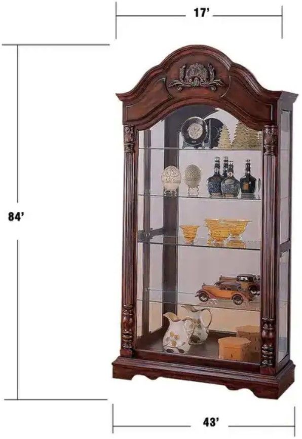 ACME Furniture Denton Cherry Curio Cabinet-2