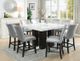 Steve Silver Co. Camila White Square Counter Table with Ebony Base-1
