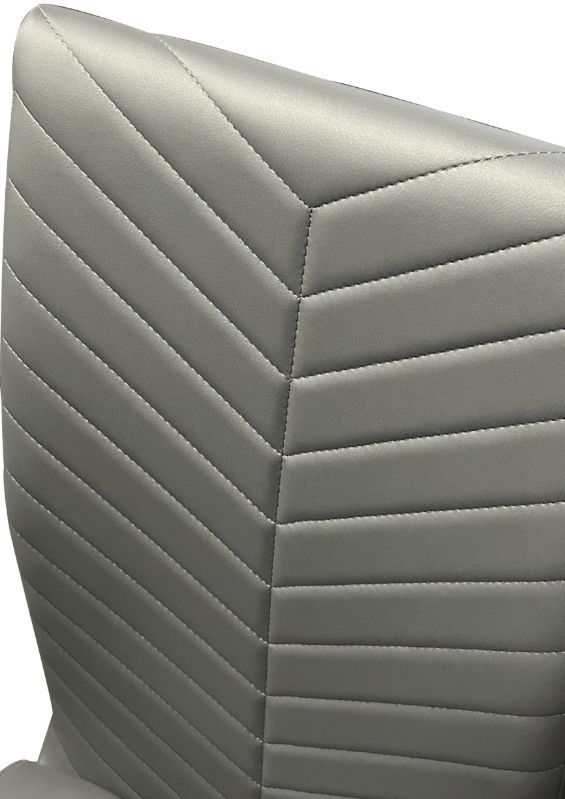 Cramco Murano Charcoal Gray/Chrome Dining Side Chair-4