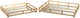 Moe's Home Collection Grid Set Of 2 Gold Rectangle Trays-0