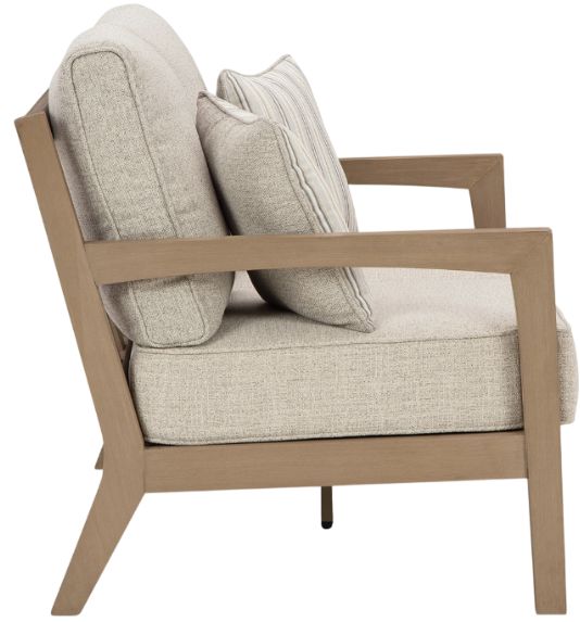 Signature Design by Ashley® Hallow Creek Driftwood Fabric/Resin Outdoor Loveseat with Cushion-2