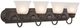 YHD Dark Brown/White 4-Light Incandescent Bathroom Vanity Lighting-0