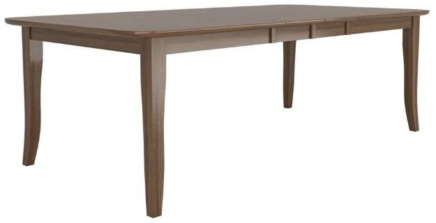 Country View Woodworking Customizable Avondale Sap Cherry Top 54" Dining Table with 2-Leaves and Brown Maple Base-0