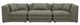 Moe's Home Collection Lowtide 3-Piece Stone Tweed Modular Sofa-1