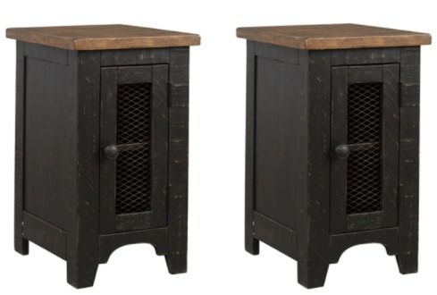 Signature Design by Ashley® Valebeck 2-Piece Black/Brown End Table Set-0