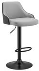 Armen Living Asher Gray/Black Adjustable Bar Stool-0