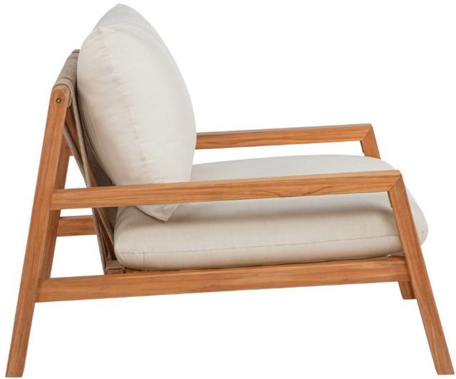 Linon Charlotte Brown/Off-White Fabric/Teak Chair-3