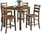 Furniture of America® Lubbock 5-Piece Walnut Counter Height Dining Table Set-0
