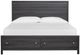 Magnussen Home® Merrifield Merino Pearl/Raisin Black King Panel Storage Bed-2