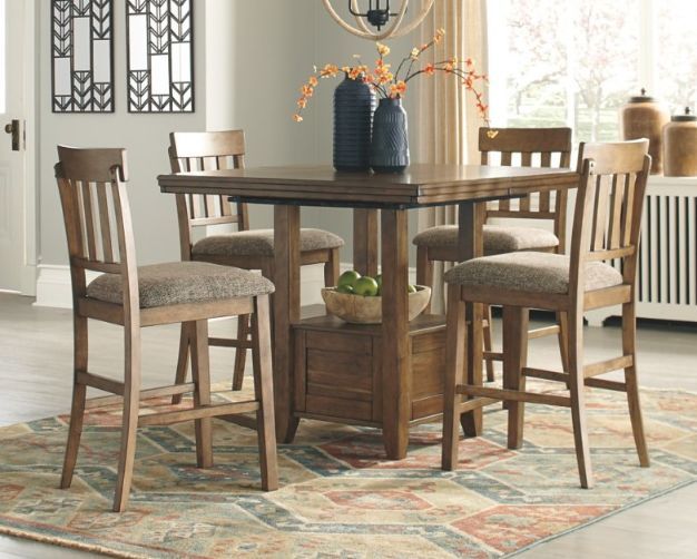 Benchcraft® Flaybern 5-Piece Brown Counter Height Dining Set-3