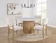 Steve Silver Co. Colvin 5-Piece White Top Dining Table Set with Toffee Base-3