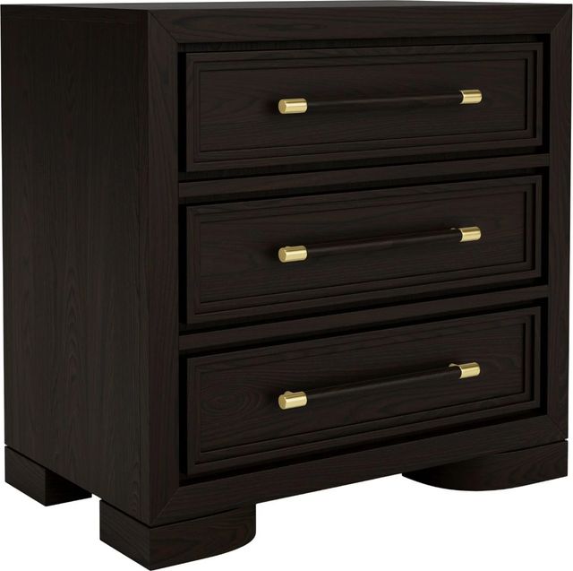 Riverside Furniture Lydia Dark Cabernet Three Drawer Nightstand-0