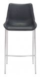 Zuo® Magnus Black and Silver Set of 2 Bar Chairs-1