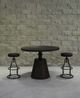 LH Home Seating Coachella Bowie Black/Gunmetal Adjustable Stool-1