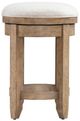 Liberty Furniture Millstone Nutmeg/Porcelain Upholstered Console Swivel Stool-2