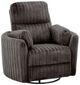 Furniture of America® Belper Chocolate Brown Power Glider Recliner with Swivel-0