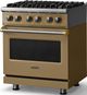 Viking® 5 Series 30" Golden Hour Pro Style Dual Fuel (NG) Range with Brushed Brass Trim-3