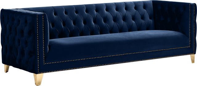 Meridian Furniture Michelle Navy Velvet Sofa-0