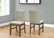 Monarch Specialties Inc. 2-Piece Brown/Grey Fabric Dining Chair Set-2
