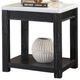 Furniture of America® Mcgill White End Table with Antique Black Base-0