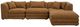 Moe's Home Collection Lowtide Lounge 4-Piece Amber Glow Modular Sectional and Ottoman-1