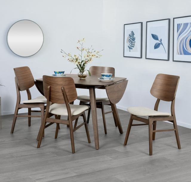 New Classic® Home Furnishings Oscar Walnut Drop Leaf Dining Table-1