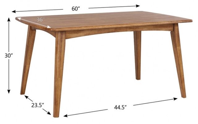 Winners Only® Portland Brown 60" Leg Dining Table-3