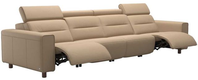 Stressless® by Ekornes® Customizable Emily Wide Arm 4 Seater Power Reclining Sofa