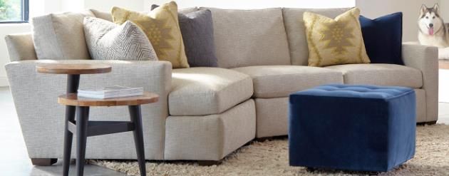 Huntington House Mod 2-Piece Curved Left-Arm Facing Sectional and Cuddle Chaise-2