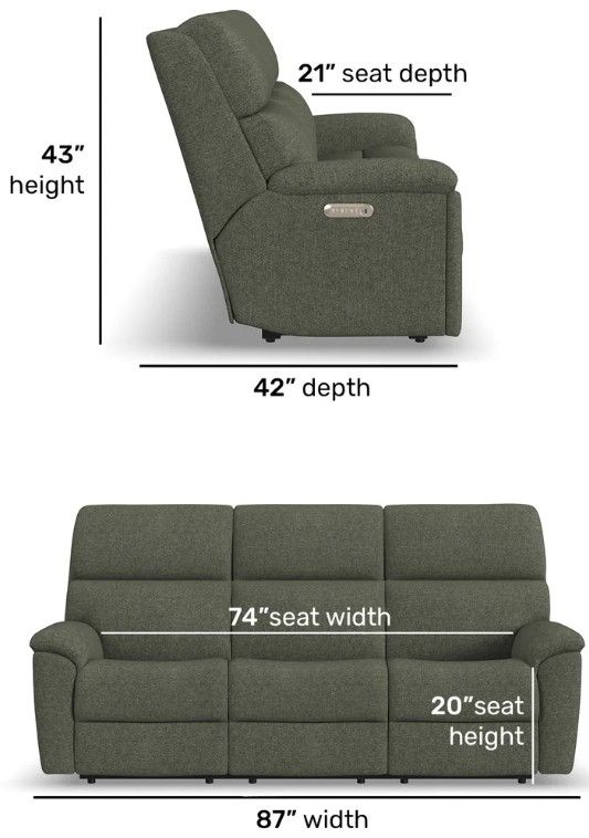 Flexsteel® Customizable Porter Power Reclining Sofa-2
