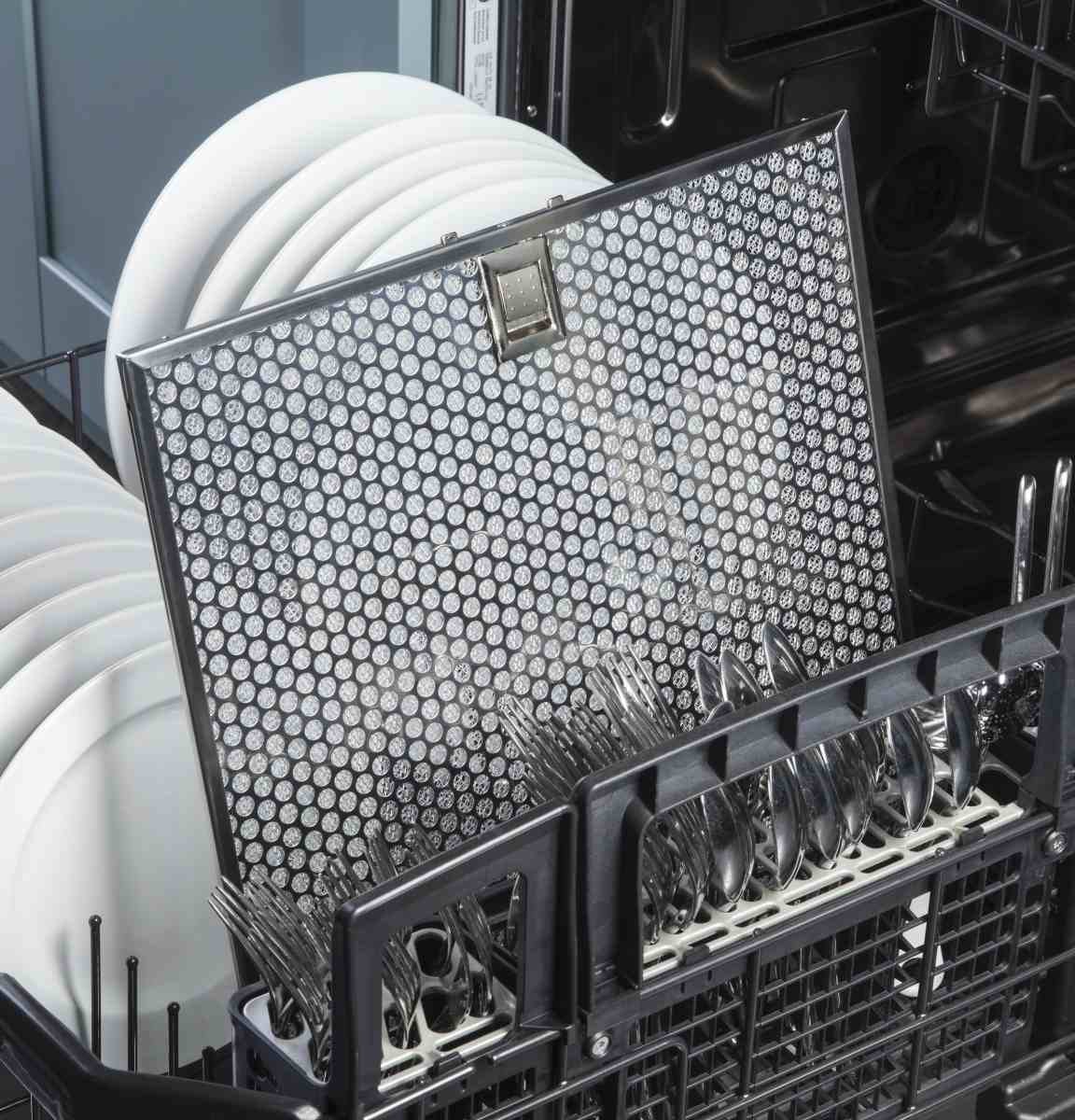 Range hood filters Stainless steel baffle filters inside a range hood