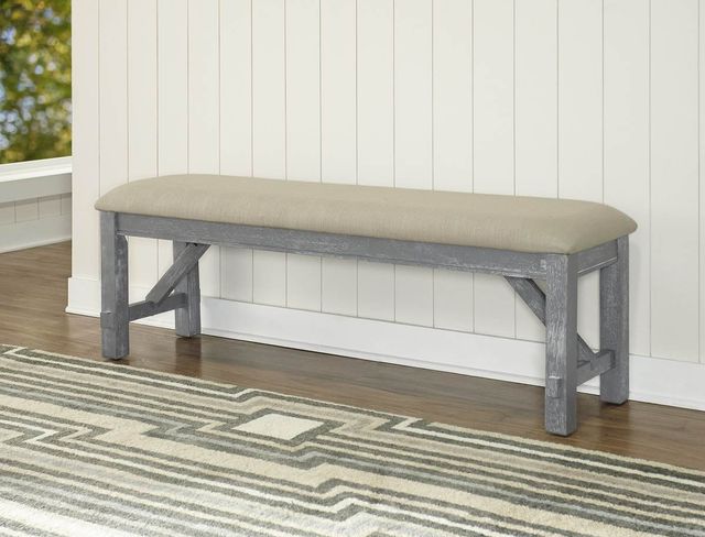 Powell® Turino Weathered Gray Dining Bench-1