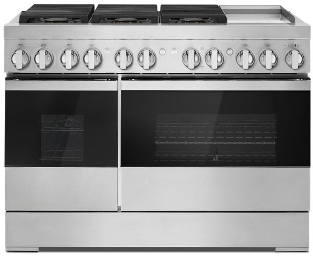 JennAir® NOIR™ 48" Stainless Steel Pro Style Dual Fuel Natural Gas Range
