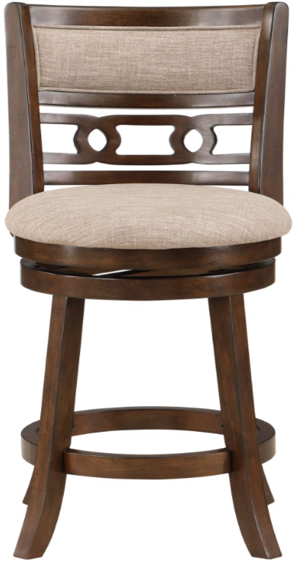 New Classic® Home Furnishings Gia Brown/Cherry 24'' Swivel Counter Stool-2