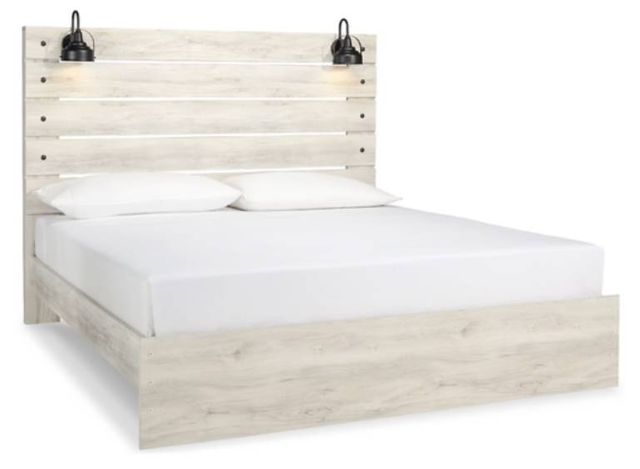 Signature Design by Ashley® Cambeck 3-Piece Whitewash King Panel Bed Set-1